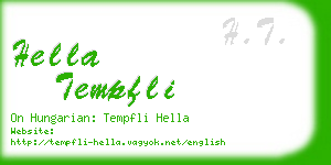 hella tempfli business card